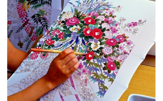 金沢の伝統工芸【加賀友禅】ペア体験利用券  石川 金沢 加賀百万石 加賀 百万石 北陸 北陸復興 北陸支援