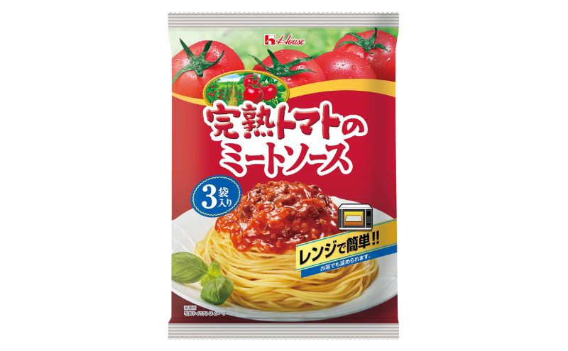 ハウス食品 レトルト 完熟トマトのミートソース　130g×18個（3食×6個）