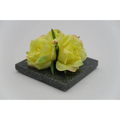 ふるさと納税 岡崎市 咲く石シリーズ『pretty-flowers』黄色の小バラ |  | 01