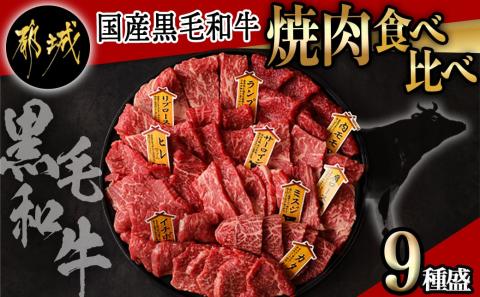 【国産黒毛和牛】焼肉食べ比べ 9種盛 各種80g_AE-E902