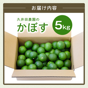 かぼす(5kg)柑橘 かんきつ 大分県産直【112600100】【ａｎｄＫ】