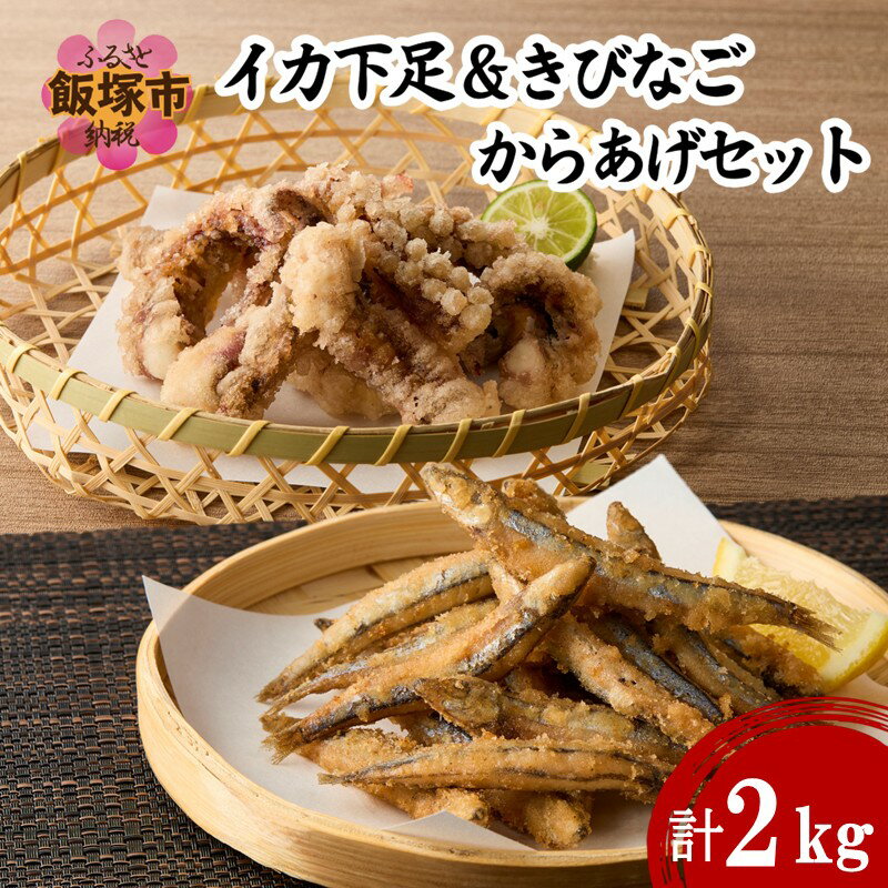 【ふるさと納税】イカ下足唐揚げ&ピリ辛明太子漬けきびなごの唐揚げ 各1kg【C2-017】