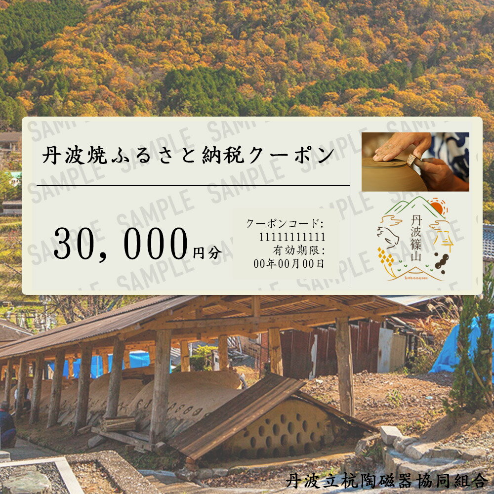 【ふるさと納税】［日本遺産認定］焼き物ファン必見！日本六古窯 丹波焼クーポン 30,000円分 兵庫県 丹波篠山市 立杭焼 日本遺産