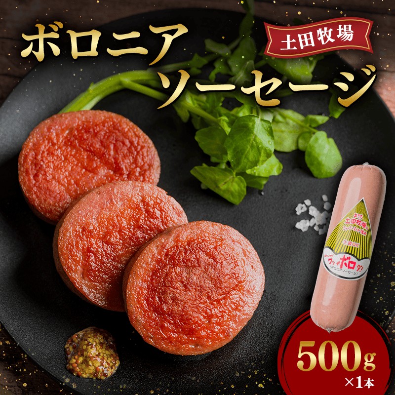 【ふるさと納税】惣菜 冷蔵 ボロニアソーセージ 500g 1本 生食OK ジャージーミート使用 加工肉 ワッボロダ 特製ソーセージ 朝食 おつまみ 土田牧場 秋田県にかほ市