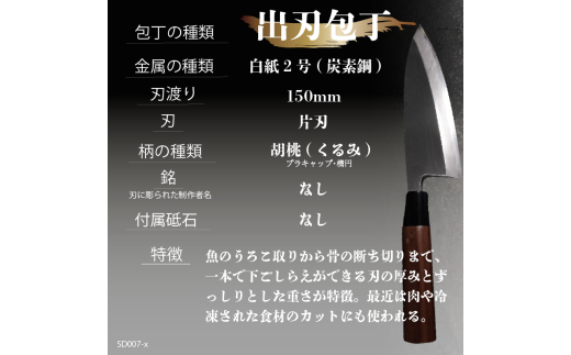 【 土佐打刃物 】 出刃包丁 15cm 迫田刃物 鍛冶職人 日本三大刃物 包丁 キッチン 用品  白紙二号 高知県 須崎市