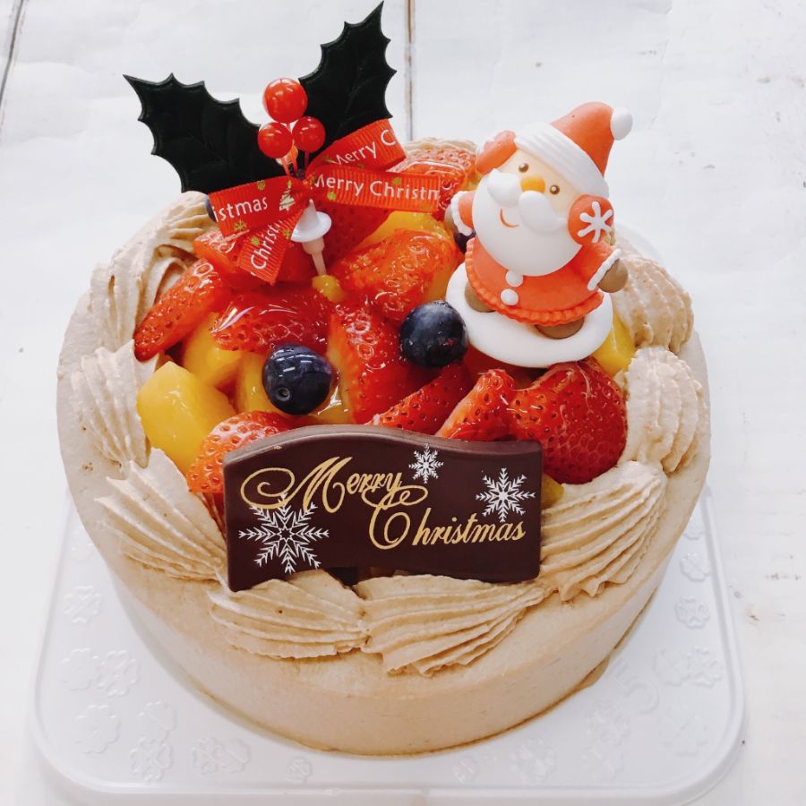 クリスマスフルーツチョコレートデコレーションケーキ【19日・20日指定日お届け】