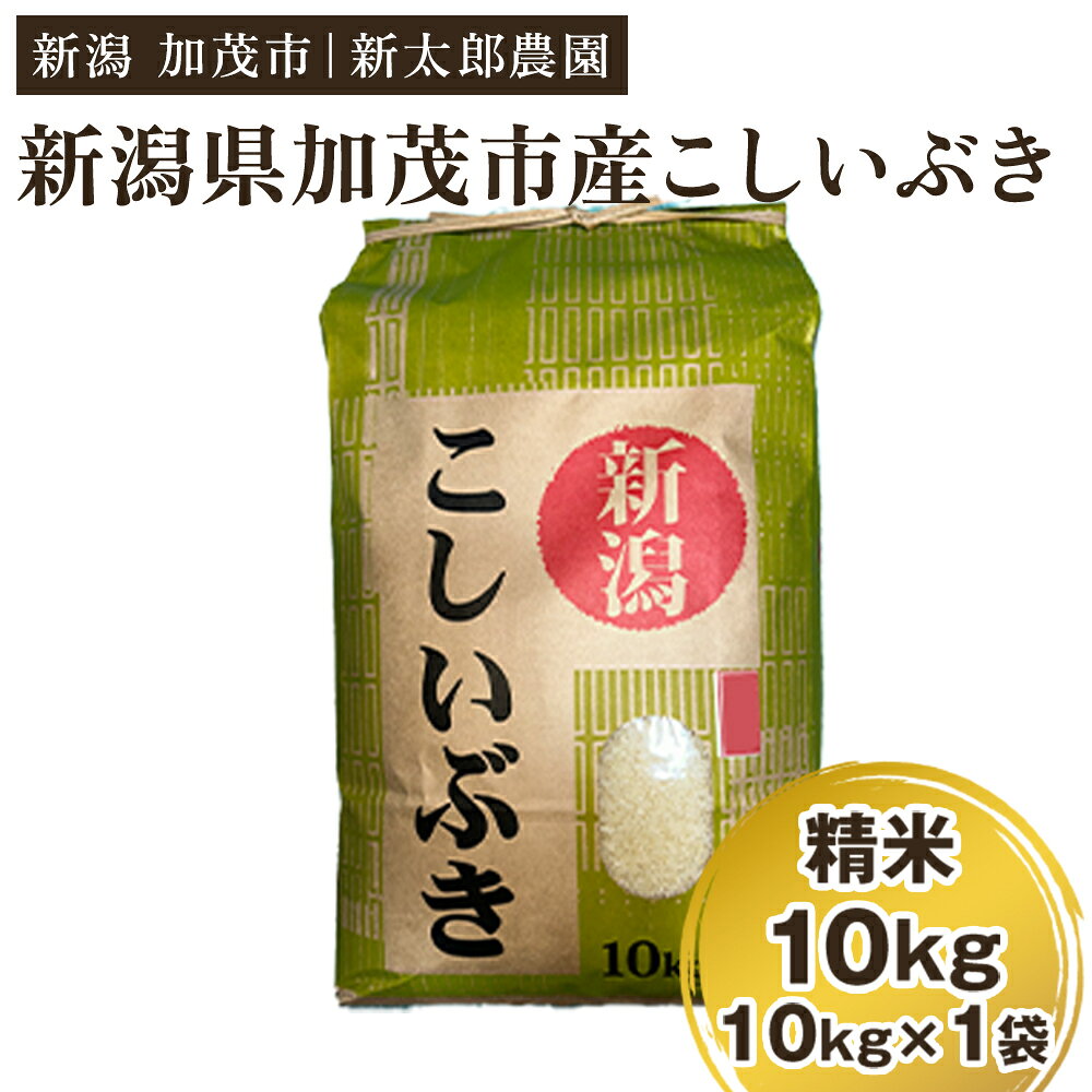 【ふるさと納税】【令和8年産新米】新潟県加茂市産こしいぶき 精米10kg（10kg×1袋） 《8月下旬～順次出荷》 コシイブキ お米 ライス ごはん ご飯 新潟米 新潟産 加茂市産 新太郎農園