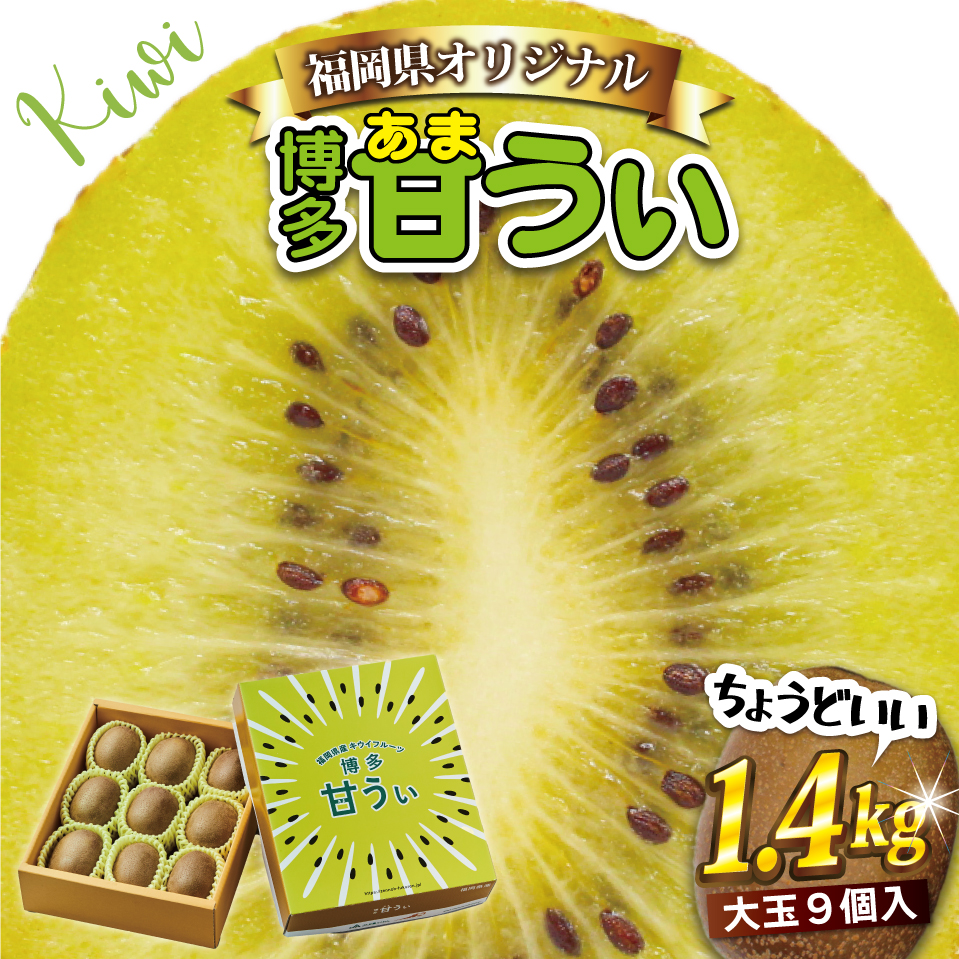 【福岡県産】キウイフルーツ「博多甘うぃ」化粧箱入り約1.4kg 2L10