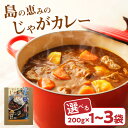 【ふるさと納税】＜選べる＞ 島の恵みの じゃがカレー 200g 1袋 ～ 3袋 カレー レトルト スパイス おかず じゃがいも 島にんにく 黒糖 簡単 常温保存 沖永良部 郵送 ポスト投函 島の恵み工房 サロンバー エスポワール 鹿児島 和泊町 おすすめ ランキング プレゼント ギフト