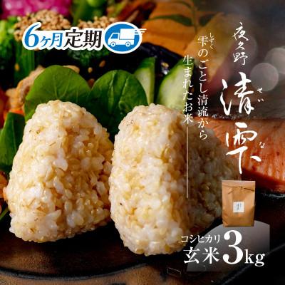 ふるさと納税 福知山市 【毎月定期便】京都夜久野産　清雫(せいな)コシヒカリ 玄米3kg全6回