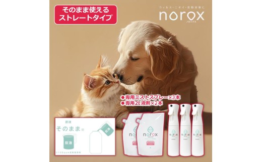 ノロックス norox お試しセット(ストレートタイプ) ｜ ノロックス ストレート 次亜塩素酸水 ミスト 除菌 消毒 消臭 消臭剤 花粉 ダニ 対策 弱酸性 肌に優しい 愛媛県 松山市