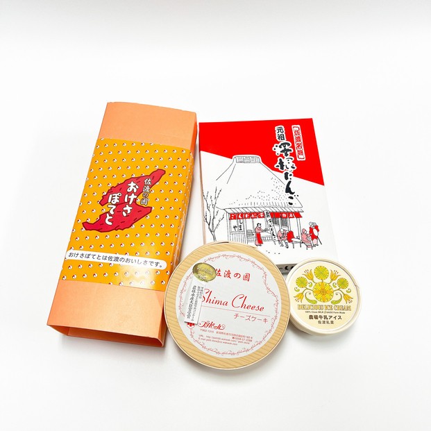 
            佐渡島老舗和洋菓子甘味４種セット
          