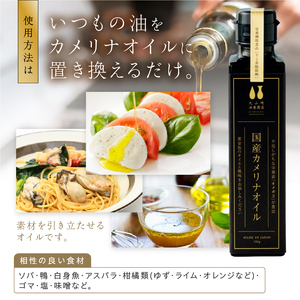 【6か月定期便】熱で壊れにくいオメガ3！大山崎油座商店のカメリナオイル 130g 1本 [h283]