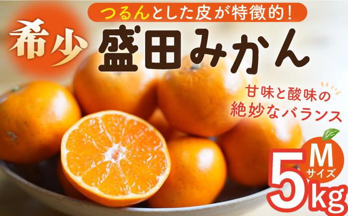 
            【数量限定】盛田みかん Mサイズ 約5kg （約45～55個前後）ー2025年12月より発送ー 長与町/山口農園 [EBI002] 盛田 もりた みかん 柑橘 果物 くだもの フルーツ 季節限定 先行予約 数量限定 希少 稀少 温州みかん ミカン 5kg 産地直送 長崎県産 長与町
          