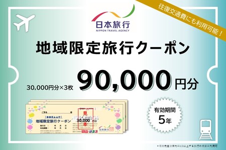 静岡県伊豆市　日本旅行　地域限定旅行クーポン90,000円分 [30-011]