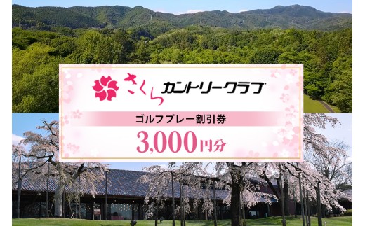 さくらカントリークラブ（ゴルフプレー割引券） 3,000円分 （3,000円分×1枚） (13)