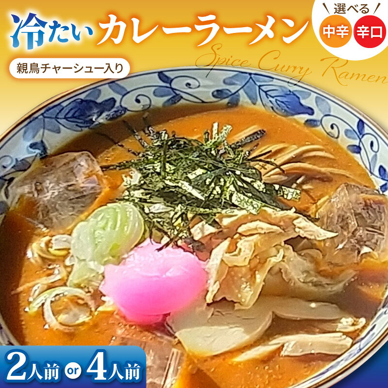 【ふるさと納税】冷たい カレーラーメン 旨辛 ( 選べる : 辛口 / 中辛 ) 内容が選べる | 麺類 麺 カレー ラーメン ご当地グルメ ご当地ラーメン 山形グルメ スープカレー スパイスカレー 料理人監修 冷たいラーメン お取り寄せ 送料無料 山形県 河北町