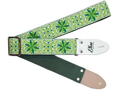 【ギターストラップ】 Elara Straps Zinnia Elegans Apple Green　ギター　ベース　アコースティックギター　アコギ　エレキギター　エレキ　ギターストラップ　ベースストラップ　エララストラップ　R7243