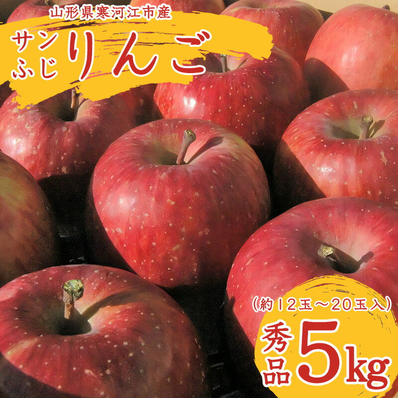 【ふるさと納税】こだわり農家の 有機質肥料栽培 りんご 5kg 秀品 「サンふじ」（12〜20玉） 【2025年11月頃より順次発送予定】 ／ お取り寄せ ご当地 特産 産地直送 果物 フルーツ 新鮮 季節 林檎 デザート おやつ 2025年産 令和7年産 東北 山形県産 山形産 5キロ
