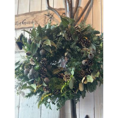 ふるさと納税 酒田市 【2024年クリスマス】森のクリスマスリース「WOODS」 |  | 01