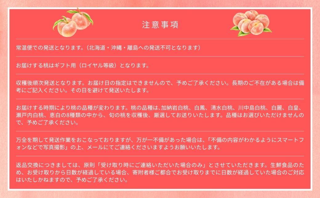 ＜数量限定＞［なんばふぁーむ］岡山県産 旬の桃 1.5kg（4～6玉）[ギフト用]【2026年発送】039-a003