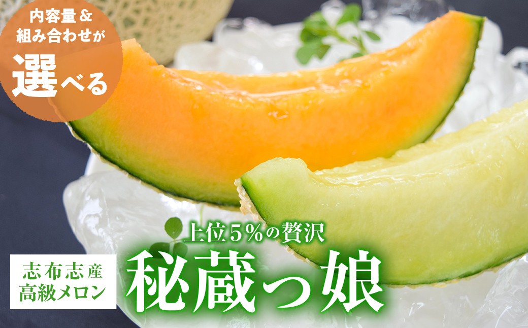
                  【選べる！】極上メロン「秘蔵っ娘」 ＜赤玉 or 白玉＞ 計1～2玉 メロン マスクメロン 果物 くだもの デザート 青肉 赤肉
                