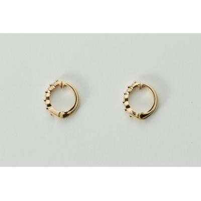 ふるさと納税 甲府市 【ジュエリーの街、山梨県甲府市】ダイヤ0.34ct K18ピアリング　LE346Y |  | 02