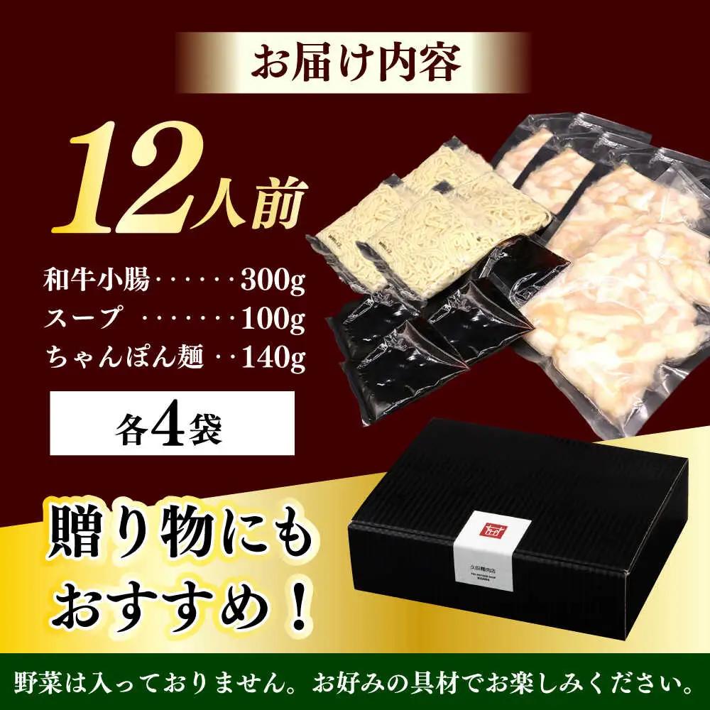 もつ鍋 醤油味 12人前 ちゃんぽん麺付 [ABCL171] もつ鍋
