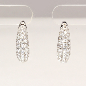 ダイヤモンド フック ピアス k18 ホワイトゴールド製 dpe226684b