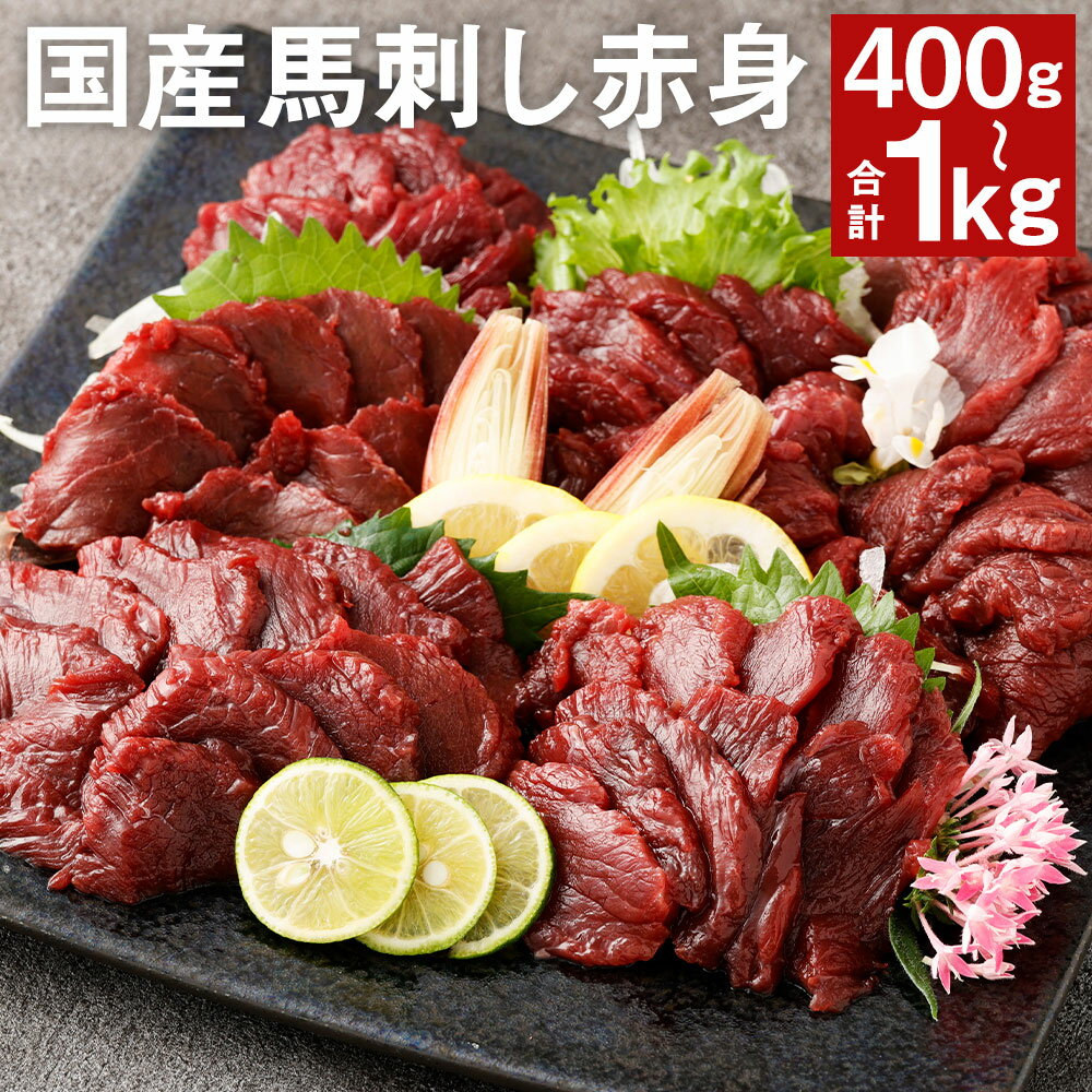 【ふるさと納税】【フジチク】国産 馬刺し 赤身 400g/600g/800g/1kg 選べる内容量 タレ・生姜付き 小分け 赤身 馬刺し 馬肉 刺身 国産 冷凍 送料無料《30日以内に出荷予定(土日祝除く)》