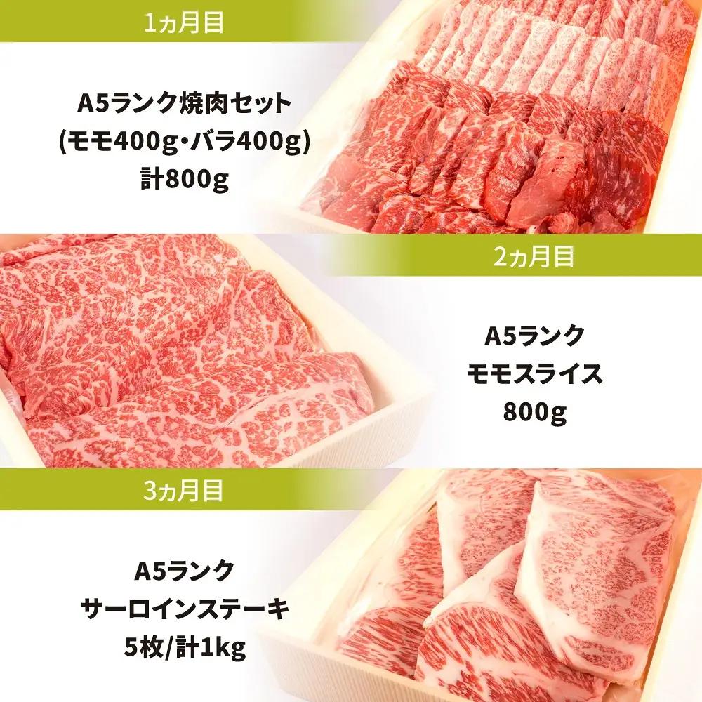 近江牛 定期便 A５ランク フルコース 5カ月 黒毛和牛 切り落し 和牛 国産 ブランド牛 三大和牛 牛肉 冷凍 贈り物 ギフト プレゼント CO04　株式会社びわこフード(近江牛専門店 万葉) 東近