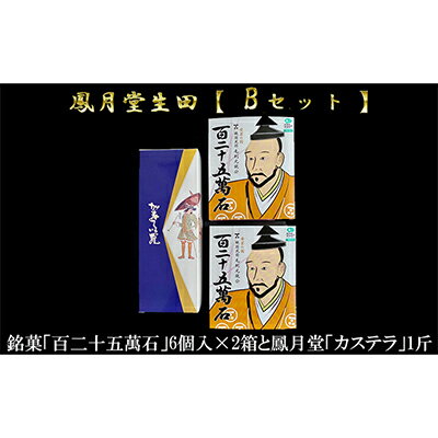 【ふるさと納税】鳳月堂生田 銘菓「百二十五萬石」と鳳月堂「カステラ」 【Bセット】 和菓子 まんじゅう 饅頭 お菓子