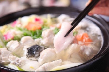 【若男水産】【淡路島3年とらふぐ】竹　ふぐ鍋　刺身セット（3～4人前）