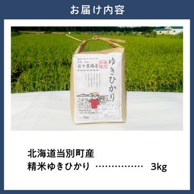 ふるさと納税 当別町 【令和7年産】精米ゆきひかり3kg_tb11-014 |  | 01