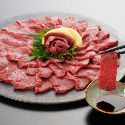 ふるさと納税 益城町 【熊本と畜】桜屋 上赤身馬刺し 500g【専用醤油付き150ml】(益城町)