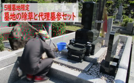 【5種墓地限定】墓地の除草と代理墓参セット（秩父聖地公園内の区画墓地） ／ 清掃 お墓 草取り 埼玉県 No.490
