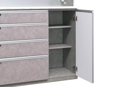 （ブラック木目）【開梱設置】 オッド キッチンボード 幅130cm 耐震 引き戸 食器棚 オープンボード 完成品 カップボード ダイニングボード 130幅 大川家具