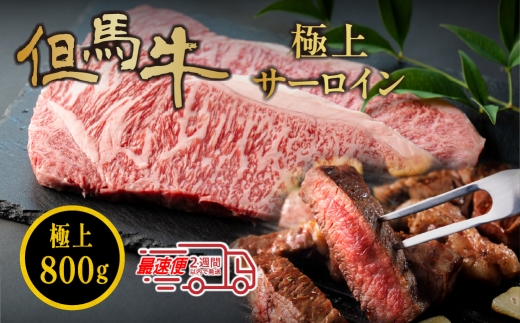但馬牛サーロインステーキ　800g(200g×4枚)　但馬牛 サーロインステーキ 高級和牛 ステーキ 肉 ギフト 冷凍 小分け 大容量