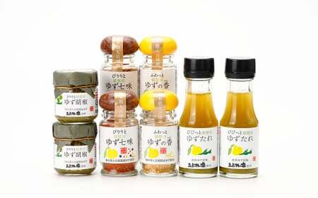 ゆず胡椒 40g ゆずたれ 75g ゆず七味 25g ゆず香塩 25g ×各4本セット【計16本】 柚子胡椒 七味 ゆず 柚子 タレ 塩 調味料