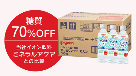 【 ピジョン 】 すっきりアクア りんご 500ml×24本 ペットボトル飲料 赤ちゃん 赤ちゃん用品 ベビー ベビー用品 ベビーグッズ 乳児 ベビー飲料 飲料 ペットボトル ジュース イオン飲料 お