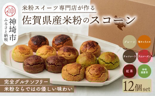 
            【米粉スイーツ専門店】米粉のスコーンセット 12個セット（6種 × 2個）  【グルテンフリー 小麦粉不使用 焼菓子 贈り物 お歳暮 お中元 お祝 スイーツ デザート ギフト】(H053321)
          