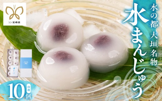 大垣名物 水まんじゅう 【冷凍】10個【季節限定 10月25日まで受付】選べる個数 まんじゅう 饅頭 水饅頭 スイーツ 和菓子 デザート 銘菓 お菓子 菓子 ひんやり 季節限定 お取り寄せ ギフト 名物 8000円 8千円 金蝶堂 シン・金蝶堂 岐阜県 大垣市