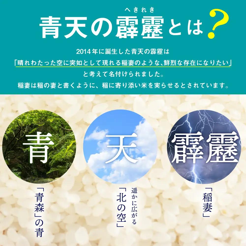 【定期便-隔月3回】 米 10kg 青天の霹靂 (精米) 令和7年産【特A】青森県産