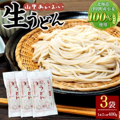 ふるさと納税 津別町 山里あいおい　生うどん(1袋2人前)3袋入り