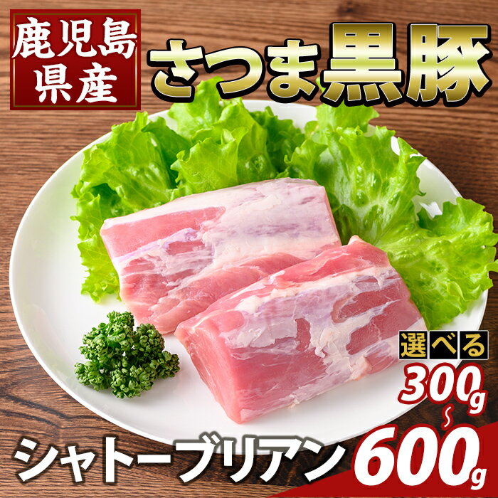 【ふるさと納税】＜選べる容量＞鹿児島県産さつま黒豚　シャトーブリアン(計300g～600g) シャトーブリアン ヒレ肉 黒豚 国産 鹿児島県産 肉 精肉【KNOT】