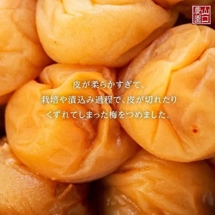 完熟南高梅 使用 くずれ梅 うす塩熊野 梅干2kg まろやか仕立て 塩分10％ 訳あり