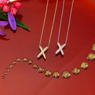 ふるさと納税 富士吉田市 Xスタイル ダイヤモンド ペンダント K18イエローゴールド ジュエリー ネックレス 品質保証書付き |  | 01