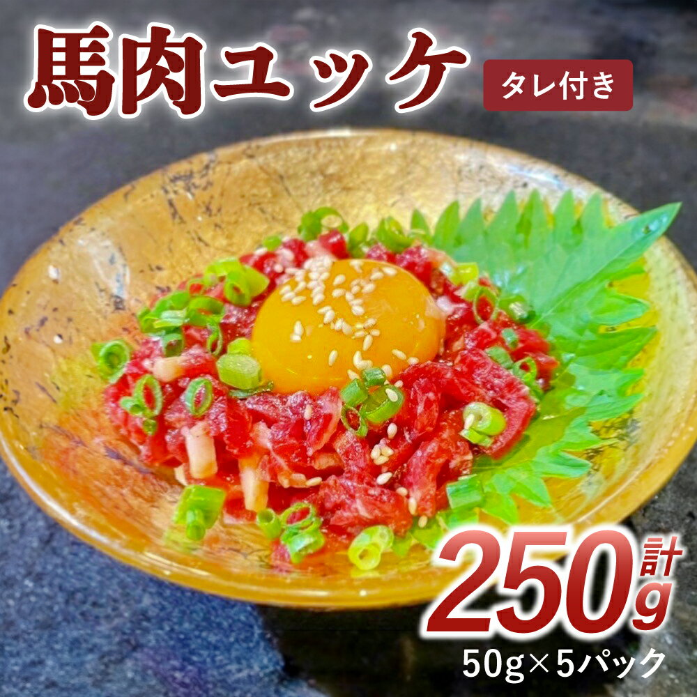 【ふるさと納税】【数量限定】 馬肉 ユッケ 250g 50g×5パック タレ付き 馬肉 熊本馬刺し 肉 お肉 生食 刺身 刺し身 お取り寄せグルメ 冷凍 熊本県 宇城市 送料無料