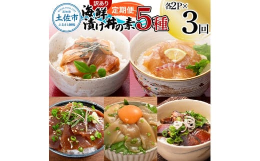 
										
										【3回定期便】訳あり土佐の海鮮漬け丼（5種×各2袋）セット 漬け丼の素 タイ 鯛 ブリ 鰤 マグロ 鮪 イカ カツオ 鰹 たたき 新鮮 魚 おかず おつまみ 惣菜 小分け 簡単 訳アリ わけあり
									