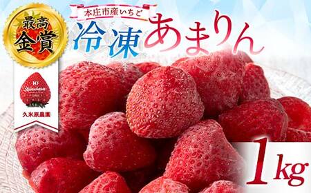 【久米原農園】最高金賞受賞！ 埼玉県 本庄市産 いちご 冷凍 あまりん 1㎏(500g×2) 急速冷凍 フローズン 果物 くだもの フルーツ 苺 イチゴ ストロベリー デザート 食品 小分け 自宅用 家庭用 F5K-454